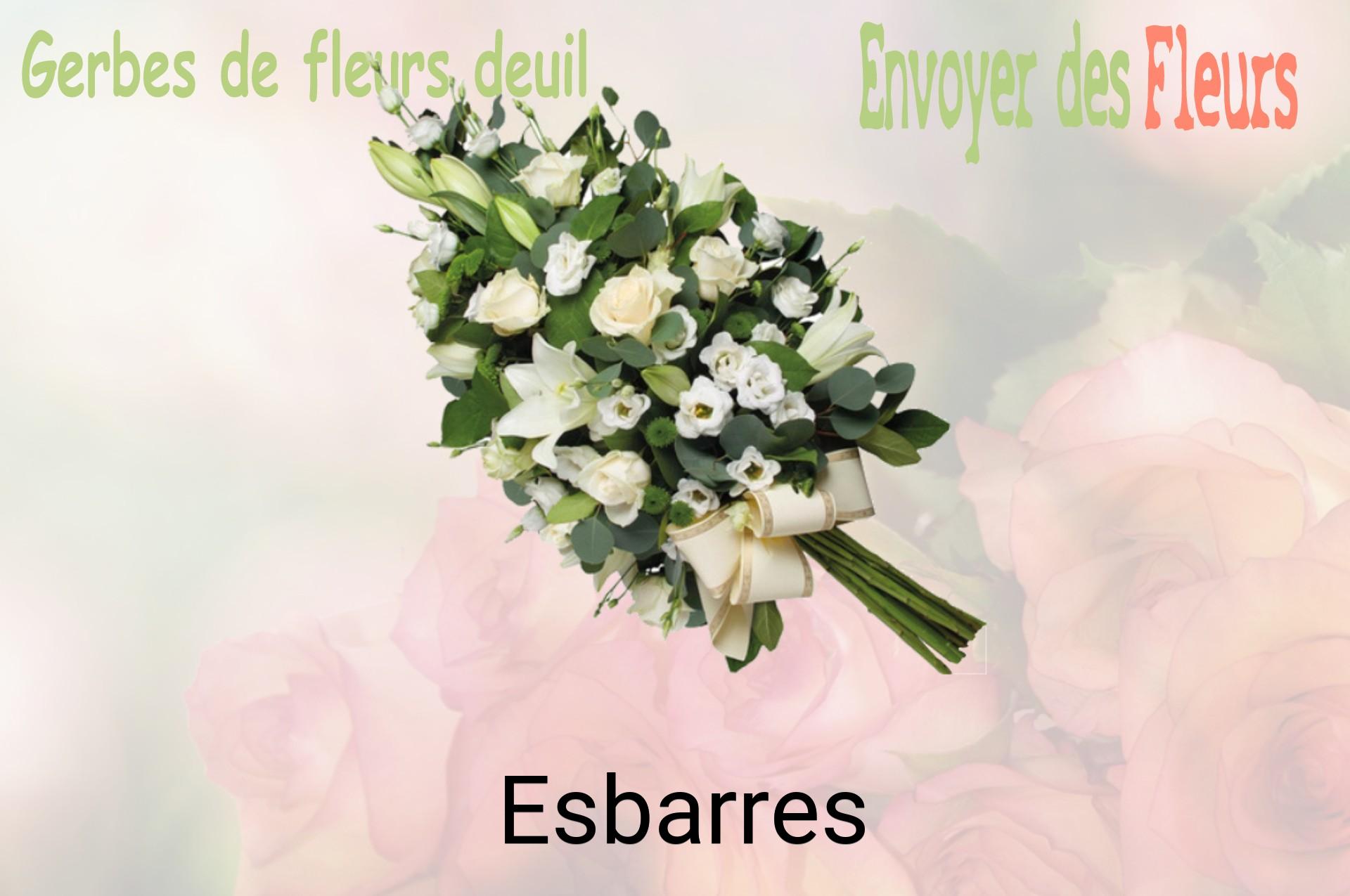 Gerbe de fleurs de deuil livrée à Esbarres